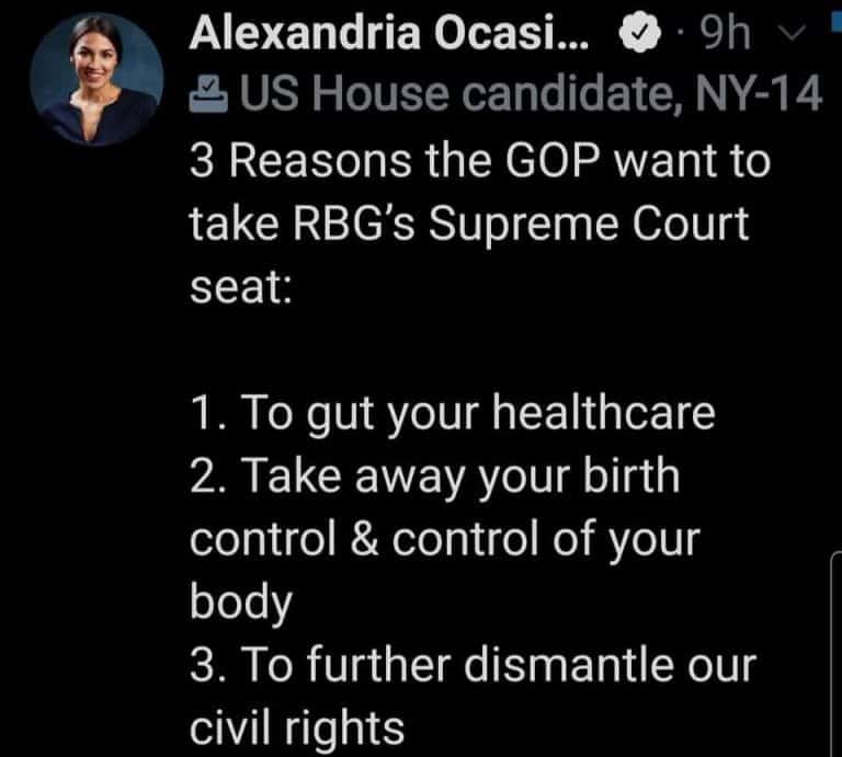 AOC on RBG and Supreme Court: Republicans gutting our civil rights