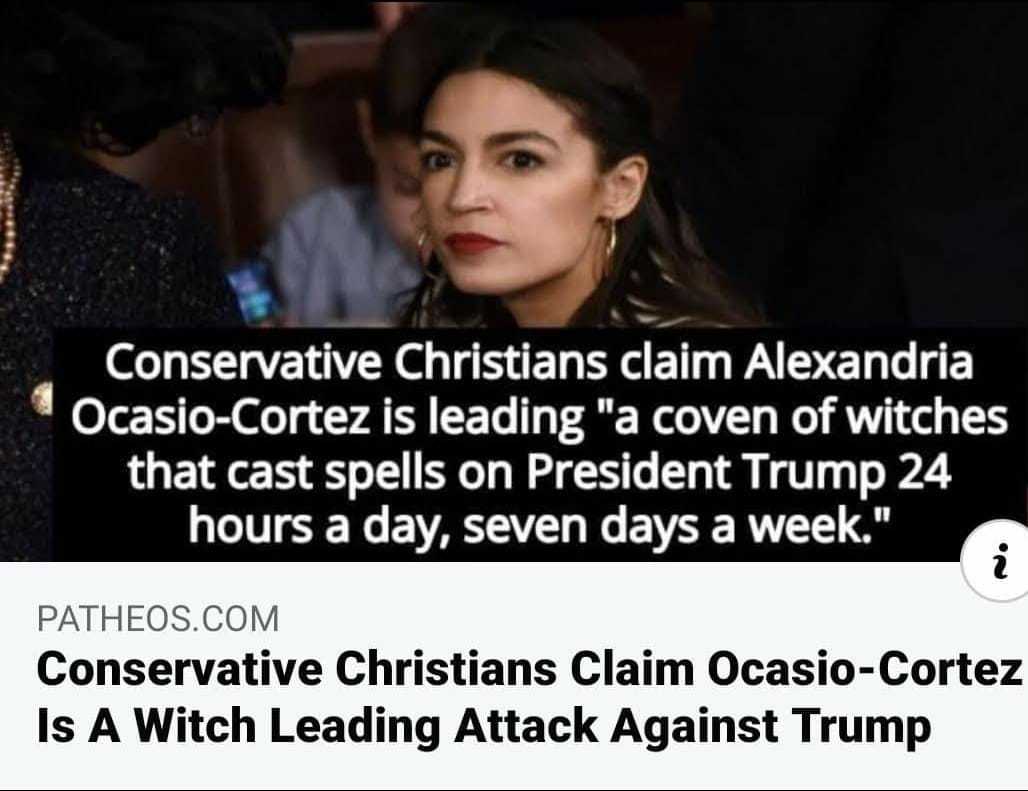 AOC's Coven of Witches putting curses on President Trump 1