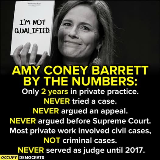 Amy Coney Barrett is unqualified for the Supreme Court