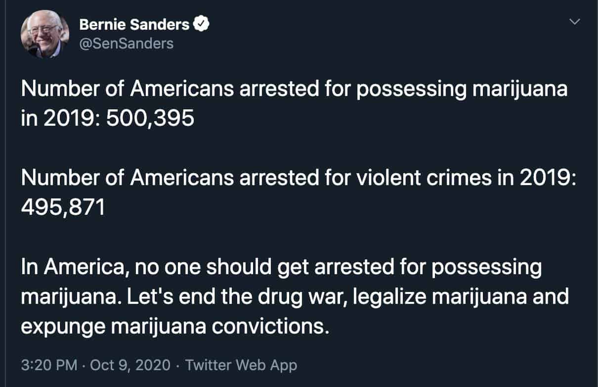 Bernie Sanders: Legalize Marijuana, Expunge Convictions 3
