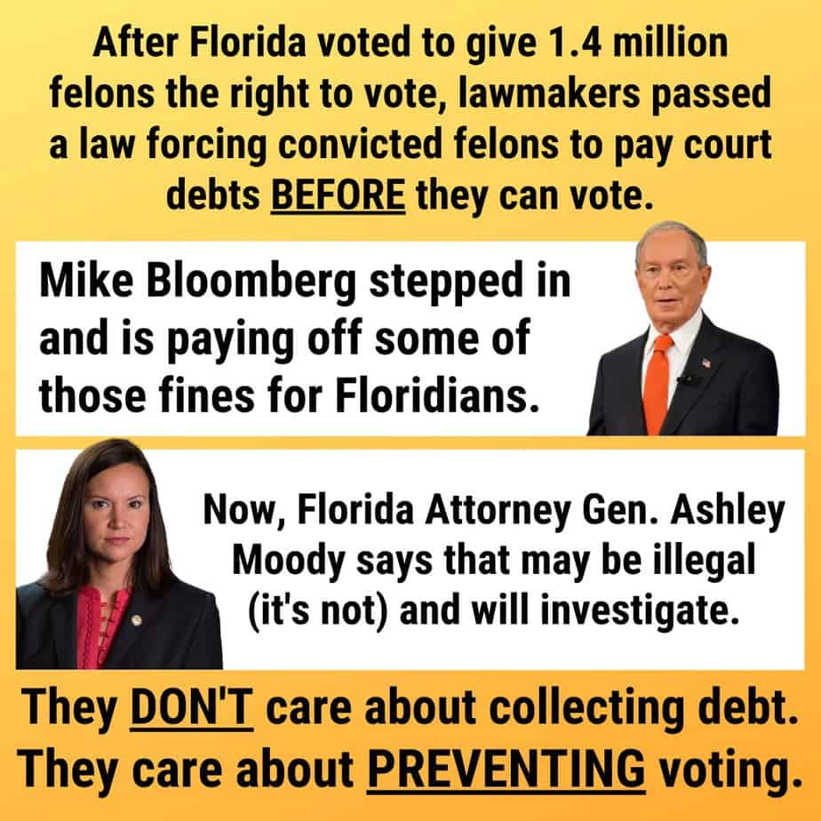 Florida election officials want to prevent voting, they don't care about felon debt 3