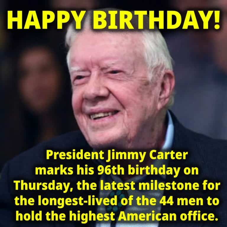 October 1, 2020: Happy Birthday President Jimmy Carter