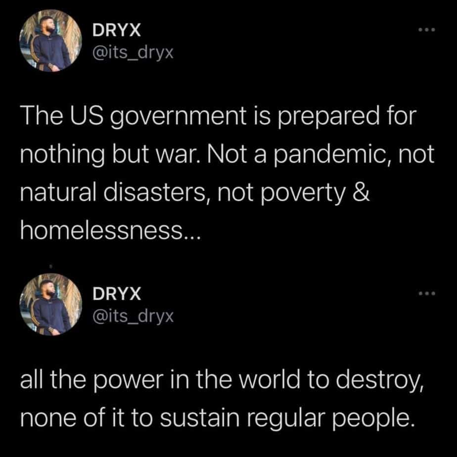 The US has all the power in the world to destroy, but not to take care of its own people 3