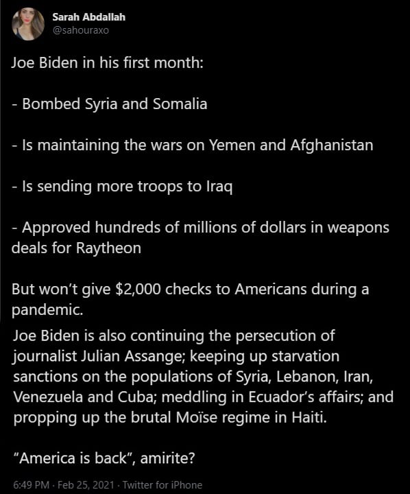 Some of the not so good things President Joe Biden has done in his first month