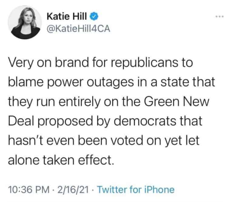 Texas Republicans are running the entire state’s power on The Green New Deal before it was voted on in Congress! Bless their hearts!