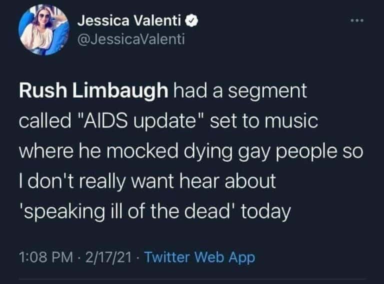 Rush Limbaugh mocked gay people who died from AIDS