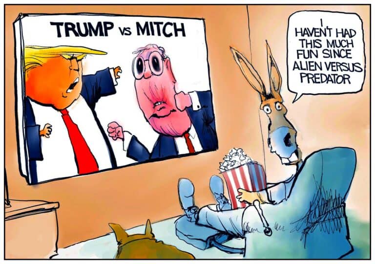 Trump vs. McConnell, I love it when they eat their own