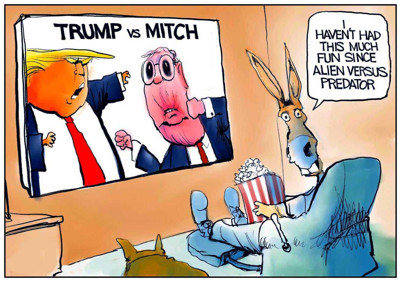 Trump vs. McConnell, I love it when they eat their own 3