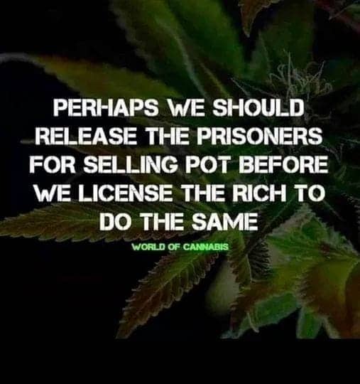 It’s astounding that there are people sitting in prison for doing something that is legally permitted and taxed in many states.