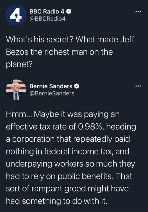 I paid a higher tax rate than Jeff Bezos and Amazon! And I’m only in the middle-class!