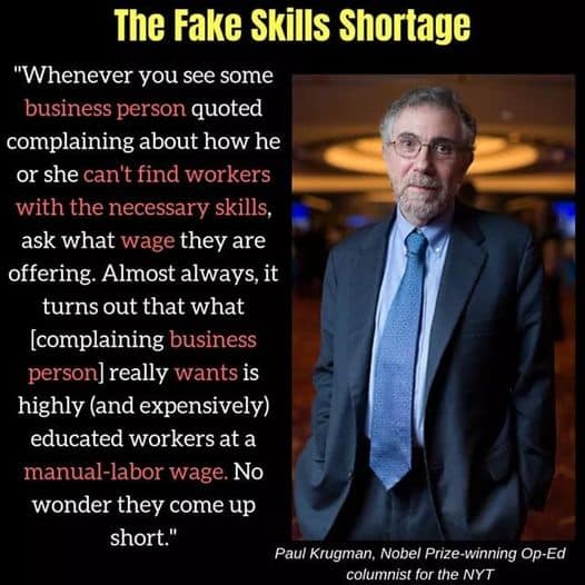 There's a wage shortage not a worker shortage 3