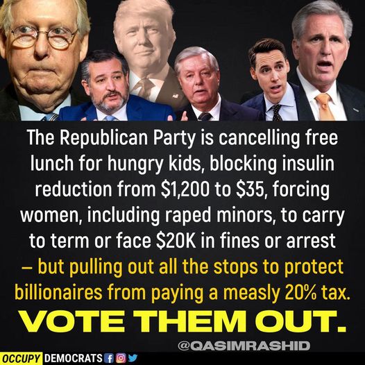 Republicans' actions speak WAY louder than their empty words and false promises… 3