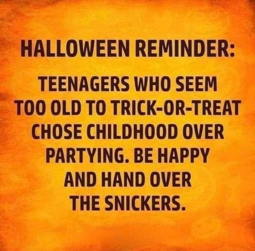The teens could be doing much worse things than just trick or treating.