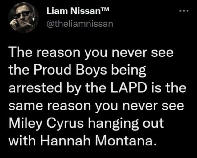 The Proud Boys and LAPD are the same thing!