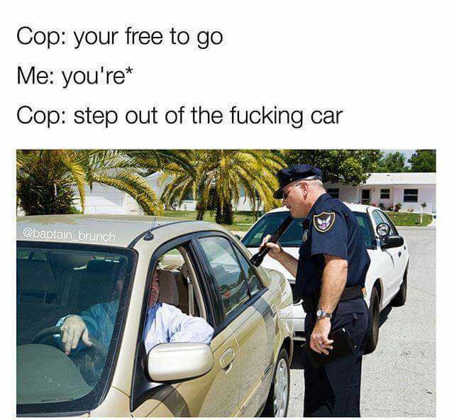 When you correct a cop’s grammar